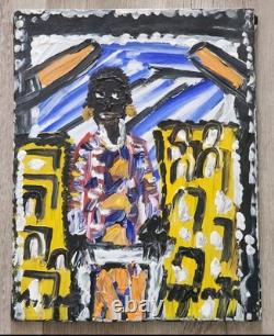 Alyne Harris African American Florida Outsider Black Folk Artist Oil Painting