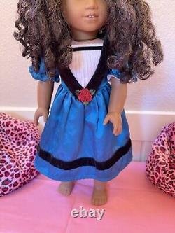 American Girl 18 Doll Retired Historical Cecile Rey Sonali Mold Dress Damaged