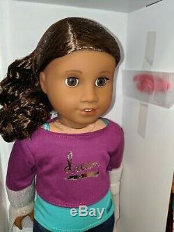American Girl 18 inch Gabriela Doll Book Sparkly Sequins Outfit Accessories NEW