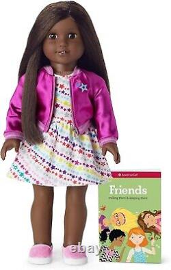 American Girl 2020 Truly Me 80 Doll 18 & Book BRN Eyes TEXTURED BLK HR DRK SKN