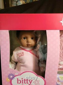 American Girl Bitty Baby BB1 Doll Dark Skin Hair & Eyes, Holiday Gift Set, NIB