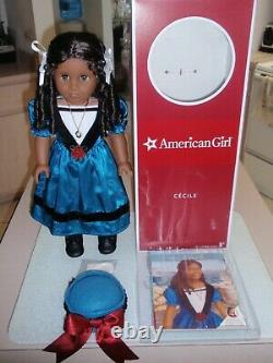 American Girl Cecile Rey 18 Doll With Box & Meet Accessories Retired MINT