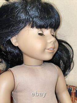 American Girl Doll African American Dark Brown Hair & Skin RARE With Bangs