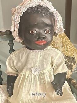 American Paper Mache Black Character Art Doll by TUTU Inspired by Leo Moss