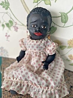 American Paper Mache Black Character Art Doll by TUTU Inspired by Leo Moss