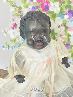 American Paper Mache Black Character Art Doll by TUTU Inspired by Leo Moss