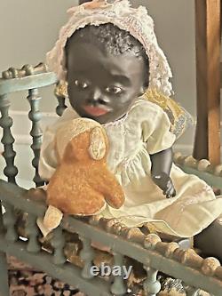 American Paper Mache Black Character Art Doll by TUTU Inspired by Leo Moss