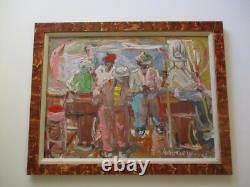 Andrew Turner Painting African American Listed Portrait Bar Black Americana Rare