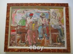 Andrew Turner Painting African American Listed Portrait Bar Black Americana Rare