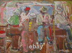 Andrew Turner Painting African American Listed Portrait Bar Black Americana Rare