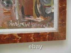 Andrew Turner Painting African American Listed Portrait Bar Black Americana Rare
