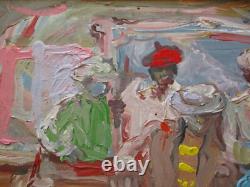 Andrew Turner Painting African American Listed Portrait Bar Black Americana Rare