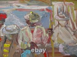 Andrew Turner Painting African American Listed Portrait Bar Black Americana Rare