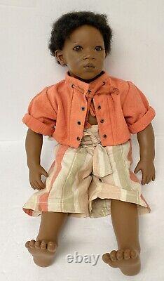 Annette Himstedt Black African American Pemba Vinyl vintage doll/Read