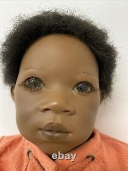 Annette Himstedt Black African American Pemba Vinyl vintage doll/Read