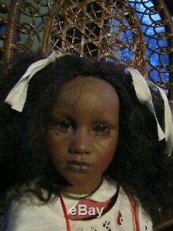 Annette Himstedt FATOU 26 GORGEOUS Black Doll 1986 Barefoot Children Collection