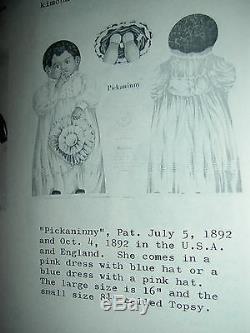 Antique 1892, Arnold Print Works rare black cloth, TOPSY or Pickaninny doll