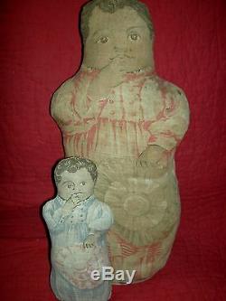 Antique 1892, Arnold Print Works rare black cloth, TOPSY or Pickaninny doll