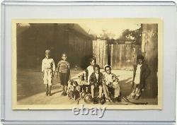 Antique 30s/40s Photograph African American Black Kids Boys Our Gang Dog Toys