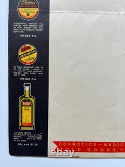 Antique 30s African American Black Hair Apothecary Advertising Broadside Poster