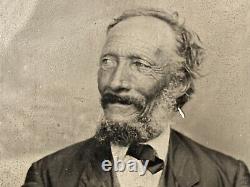 Antique AFRICAN AMERICAN MAN TINTYPE in Suit & POCKET-WATCH Photo Black Interest