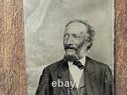 Antique AFRICAN AMERICAN MAN TINTYPE in Suit & POCKET-WATCH Photo Black Interest