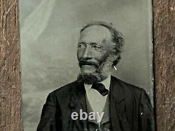 Antique AFRICAN AMERICAN MAN TINTYPE in Suit & POCKET-WATCH Photo Black Interest