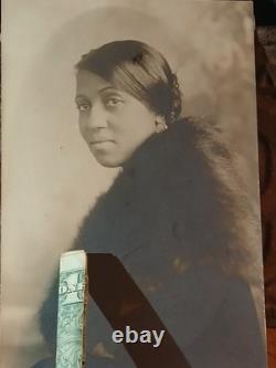 Antique African American BEAUTIFUL COLORED FEMALE DRESS IN BLACK