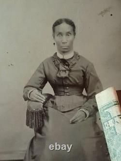 Antique African American BLACK EXCELLENCE COLORED FEMALE TINTYPE