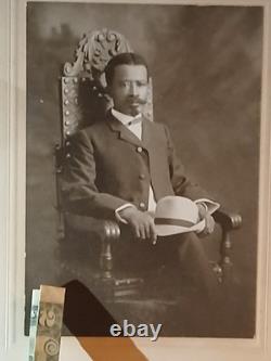 Antique African American BLACK EXCELLENCE COLORED MALE LARGE FRAME