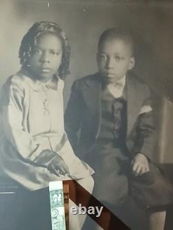 Antique African American BLACK EXCELLENCE SISTER AND BROTHER
