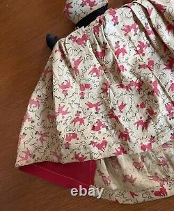 Antique African American Black Cloth Rag Doll Folk Art Peach on Dress Americana