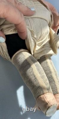 Antique African American Black Primitive Folk Art Cloth Rag Doll 18
