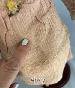 Antique African American Black Primitive Folk Art Cloth Rag Doll 18