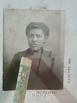 Antique African American Cabinet COLORED FEMALE BLACK DRESS FAYETTE MO