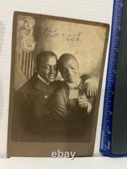 Antique African American Colored Photograph Cabinet Card Black History True Love
