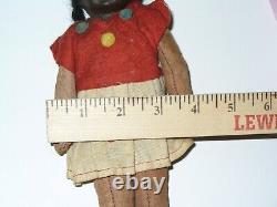 Antique African American Doll 10' long Black Americana