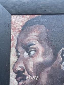 Antique African American Painting Portrait Black Men Mystery Small Gem Oil 1930 Antique African American Painting Portrait Black Men Mystery Small Gem Oil 1930