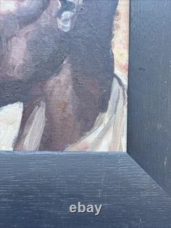 Antique African American Painting Portrait Black Men Mystery Small Gem Oil 1930 Antique African American Painting Portrait Black Men Mystery Small Gem Oil 1930