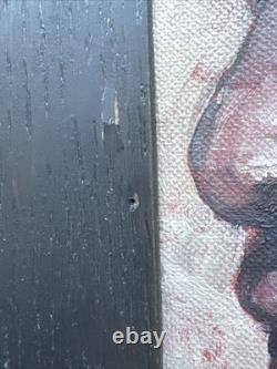 Antique African American Painting Portrait Black Men Mystery Small Gem Oil 1930 Antique African American Painting Portrait Black Men Mystery Small Gem Oil 1930