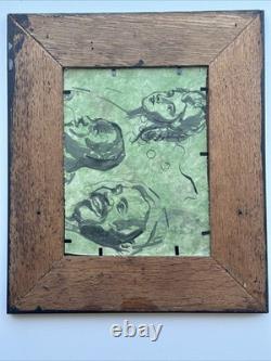 Antique African American Painting Portrait Black Men Mystery Small Gem Oil 1930 Antique African American Painting Portrait Black Men Mystery Small Gem Oil 1930