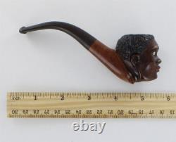 Antique African American Pipe 1940 Black Male Smoking Tobacco Sculpture