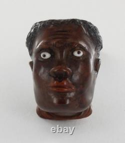 Antique African American Pipe 1940 Black Male Smoking Tobacco Sculpture