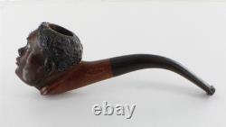 Antique African American Pipe 1940 Black Male Smoking Tobacco Sculpture
