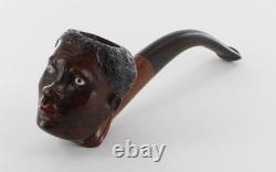 Antique African American Pipe 1940 Black Male Smoking Tobacco Sculpture