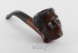 Antique African American Pipe 1940 Black Male Smoking Tobacco Sculpture