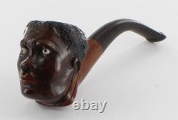 Antique African American Pipe 1940 Black Male Smoking Tobacco Sculpture
