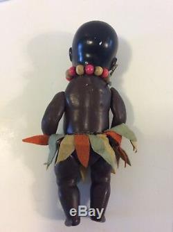 Antique Bisque Black Doll Heubach Hoppelsdorf 399 12/0 Germany