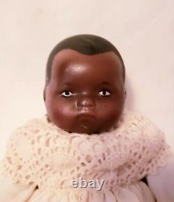 Antique Black African American Bisque Baby Doll Bye Lo Baby