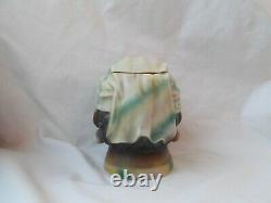 Antique Black African American Woman Bust Tobacco Jar Humidor Vtg